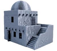 3D Vikings Arabic Oasis Collection - Maison bombée à deux niveaux, échelle 28/32 mm, idéale pour les jeux de rôle sur le thème du désert et les jeux de guerre, échelle 28/32 mm, non peinte