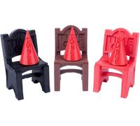 3D Vikings Chaise de la honte avec Un Bonnet d'âne, Chaise de Temps Mort, Prison à dés pour Mal Rouler Les dés, (Lot de 3)