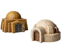 3D Vikings Outposts de science-fiction du désert - Deux bâtiments futuristes du désert, parfaits pour les aventures galactiques, échelle 28/32 mm, gris, non peint