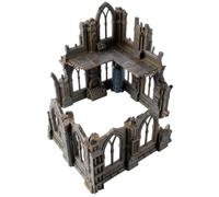 3D Vikings Ruine bifurquée - Décor de table pour JDR et wargames 28/32 mm - Série Ruines gothiques - Ensemble 2