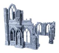 3D Vikings Série Gothic Ruins - Lot 3 : ruines à deux étages et au rez-de-chaussée au design unique, échelle 28/32 mm
