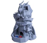 3D Vikings Tiamat Tour de dés Reine des Dragons maléfiques, tour de dés parfaite pour donjons et dragons et autres RPG de table