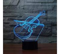 3D Violon LED Lampe Art Déco Lampe Lumières LED Décoration Lampes Touch Control 7 Couleurs Change Alimenté par USB Enfants Cadeau Anniversaire Noël Cadeau
