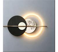 3D Wall Art Decor Glow Sculpture Circulaire LED avec pierre de pierre | Textured Minimalist Design with Remote Control for Living Room, Bedroom and Hallway (Crystal Porcelain D, 39,4 * 19,7IN)