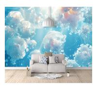 3D Wall Murals Self-adhesive Wallpaper Fantasy watercolor colorful jellyfish 100x70cm Space Decor Paintings Paper Suitable for Tv Background Living Room and Bedroom Art