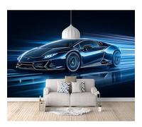 3D Wall Murals Self-adhesive Wallpaper Future technology car sports car 100x70cm Space Decor Paintings Paper Suitable for Tv Background Living Room and Bedroom Art