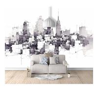 3D Wall Murals Self-adhesive Wallpaper Minimalist black and white urban architectural landscape 100x70cm Space Decor Paintings Paper Suitable for Tv Background Living Room and Bedroom Art