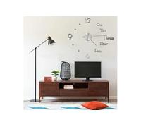 Horloge murale 3D Design moderne Argenté 100 cm XXL