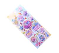 3D Water Sticker - Cute Relief Water Decal | Transparent Liquid Oil Filling Design Mini Sticker | Fun Craft Supply DIY Reward Art Decoration For, Luggage, Notebook, Tablet, Journal,Gift