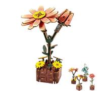 3D Wooden Flower Bouquet Puzzle,DIY Craft Kit for Adults, Home Decor Centerpiece for Table, Shelf Display, Relaxing Creative Project (Flower I)