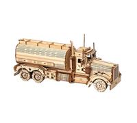 3D Wooden Puzzle Model Kit - Tanker Construction Figure Block Set, Educational STEM Assembly Toy | Interactive Parent Child Building Craft Kit, Mechanical Wooden Model Puzzle for Children Kids Use