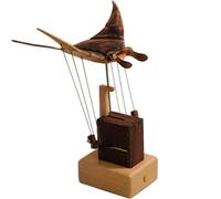 3D Wooden Whale Music Box Dynamic Model,Handmade Mechanical Transmission Bionic Marine Organism Music Box,Steampunk Animal Statue Craft Ornament Decor for Home ＆ Office Desktop (Fish(No Music))