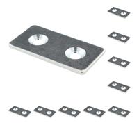 3D24, 10 plaques de raccordement, 60 x 30 x 3 mm, acier galvanisé | 60 x 30 x 3 mm - Type I / B - Dimensions de la grille : 30 mm - Vissable - Poids : 360 g