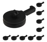 3D24, Lot de 10 pieds rainurés, 40, en plastique PA renforcé à billes de | 40 mm - Rainure 8 - Dimensions de la grille : 40 mm - Vissable - Poids : 140 g