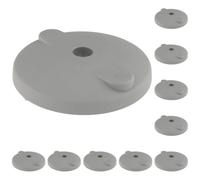 3D24, Lot de 10 plaques de pied, 100 mm, plastique PA renforcé par billes | 100 mm ; type I ; avec trous de vissage fermés ; nivellement ; plage de rotation 20° ; pour boule 15 ; capacité de charge 900