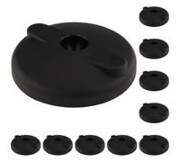 3D24, Lot de 10 plaques de pied, 100 mm, plastique PA renforcé par billes | 100 mm ; type I / B ; avec trous de vissage fermés ; nivellement ; plage de pivotement 20° ; pour boule 22 ; capacité de