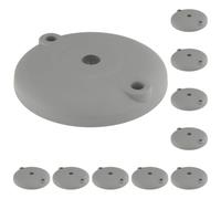 3D24, Lot de 10 plaques de pied, 120 mm, plastique PA renforcé par billes | 120 mm ; type I ; avec trous de vissage ouverts ; nivellement ; plage de rotation 20° ; pour boule 15 ; capacité de charge