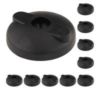 3D24, Lot de 10 plaques de pied, 80, en plastique PA renforcé par billes de | 80 mm ; type I / B ; avec trous de vissage fermés ; nivellement ; plage de pivotement 20° ; pour boule 22 ; capacité de