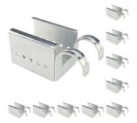 3D24, Lot de 10 supports variables AL, 90 x 44 x 44 mm, acier galvanisé | 90 x 44 x 44 mm - Type B - Dimensions de la grille : 28 mm - À suspendre - Poids : 1420 g
