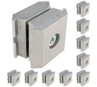 3D24, Lot de 10 supports variables AL, 97 x 44 x 45 mm, acier galvanisé | 97 x 44 x 45 mm - Type I - Dimensions de la grille : 30 mm - À suspendre - Poids : 1830 g