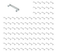 3D24, Lot de 100 pierres à double rainure - Rainure 8 - Type I - Acier | 76 x 13,7 x 8,9 mm - Dimensions de la grille : 40 mm - Avec boule à ressort - Orientable - Poids : 4900 g