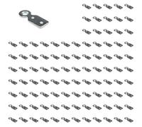 3D24, Lot de 100 plaques de connexion en T, 74 x 28 x 5, acier galvanisé | 74 x 28 x 5 mm - Type B - Dimensions de la grille : 28 mm - À visser - Poids : 5200 g