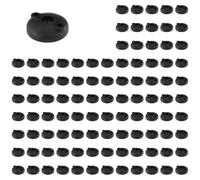 3D24, Lot de 100 plaques de pied, 80, en plastique PA renforcé par billes | 80 mm ; type I / B ; avec trous de vissage ouverts ; nivellement ; plage de rotation 20° ; pour boule 22 ; capacité de charge
