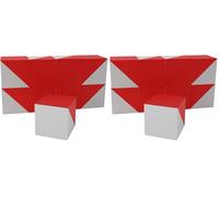 3D3 & CO - Cubes de Kohs, 9 Cubes Rouges et Blancs de 2,5 cm, pour Tester comme Test WISC et Test WAIS (Lot de 2)
