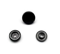 3dancraftit Boutons Pressions en Résine Noirs 12mm 1/2 pouce Boutons Pression Plastique pour Couture en Cuir, Vêtements, 100 Pièces par Lot AT1G
