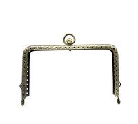 3dancraftit Fermoir rectangulaire à coudre en fer à repasser avec fermoir à baiser, pochette pour sac à main, pochette pour la fabrication de sacs à main, 13 cm x 8 cm, anti-bronze B38
