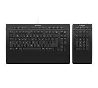 3Dconnexion Keyboard Pro with Numpad - Ensemble de clavier et pavé numérique - USB - QWERTY - Nordique