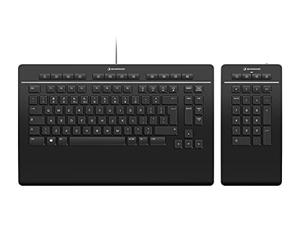 3dconnexion Keyboard Pro With Numpad Tastiera Ufficio Usb + Rf Wireless + Bluetooth Qwerty Nordic Nero (3dconnexion Keyboard Pro With Numpad -)