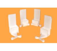 3DEFRANCE Lot de 12 Guides renforcés pour Porte Coulissante Placard Form/Optimum -Format 2023 - Entièrement biodégradable - Matériau de qualité supérieure - Fabriqué en France (12)