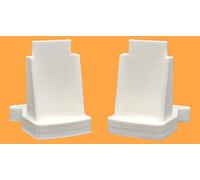 3DEFRANCE Paire de Guides de Porte de Placard STANLEY 2031 T - Matériau de qualité supérieure - Fabriqué en France Blanc Naturel