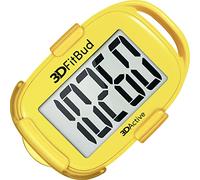 3DFitBud Compteur De Pas Simple Podomètre de Marche 3D de 3DActive avec Clip Et Cordon Moniteur De Pas Précis Grand Écran Facile Utiliser pour Enfants Hommes Femmes Adultes Seniors A420S - Jaune