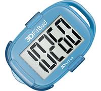 3DFitBud Compteur De Pas Simple Podomètre de Marche 3D de 3DActive avec Clip Et Cordon Moniteur De Pas Précis Grand Écran Facile Utiliser pour Enfants Hommes Femmes Adultes Seniors A420S - Bleu