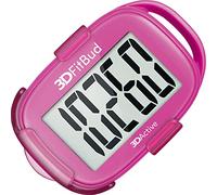 3DFitBud Compteur De Pas Simple Podomètre de Marche 3D de 3DActive avec Clip Et Cordon Moniteur De Pas Précis Grand Écran Facile Utiliser pour Enfants Hommes Femmes Adultes Seniors A420S - Rose