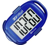3DFitBud Compteur De Pas Simple Podomètre de Marche 3D de 3DActive avec Clip Et Cordon Moniteur De Pas Précis Grand Écran Facile Utiliser pour Enfants Hommes Femmes Adultes Seniors A420S -Bleu Royal