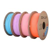 3DHoJor Lot de 4 filaments PLA Pro (Plus) de 1,75 mm pour imprimante 3D, précision dimensionnelle +/- 0,03 mm, lilas + rose doux + bleu spatial + orange corail