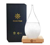 3DHOME Storm Glass Verre tempête Stations météorologiques Goutte d'eau Prédicteur météo Prévisions créatives Style Nordique Verre décoratif (X-Large)