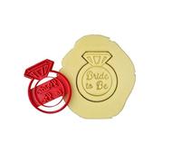 3DKOUPE - Emporte-pièce Bague - "Bride to Be" - Couleur au choix - Conçu et fabriqué en France