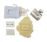 3DKOUPE - Emporte-pièce personnalisé à poussoir - Kit alphabet triplé (lettres, chiffres, symboles) avec plaques de 2 et 3 lignes - Fabriqué en France
