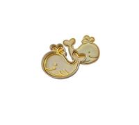 3DKOUPE - Emporte-pièces animaux avec poussoir - Vache, Baleine, Ours, Canard - Biscuits faciles pour enfants (Baleine)