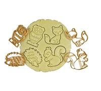 3DKOUPE - Emporte-pièces Animaux de la forêt - Lot de 4 - Renard, Ecureuil, Hibou, Hérisson - Couleur au choix - Conçu et fabriqué en Europe