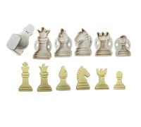 3DKOUPE - Lot d’emporte-pièces à poussoir - Pièces d’échecs (roi, reine, fou, cavalier, tour, pion) - Biscuits faciles et ludiques - Fabriqué en France