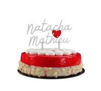 3DKOUPE - Prénoms personnalisables et coeur : Cake Topper romantique 2