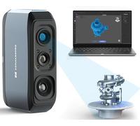 3DMakerpro Scanner 3D portable pour impression 3D, lumière bleue et suivi visuel AI, objectifs anti-secousses, appareil photo couleur 24 bits avec haute précision de 0,03 mm résolution de 0,1 mm,