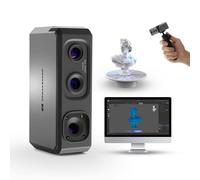 3DMakerpro Seal Lite Set Scanner 3D pour Imprimante 3D, 0,02mm & LED Bleue | Kit Scanner 3D avec plateau tournant & trépied, pour objets de 10-300 mm, export STL/OBJ, compatible Windows & Mac