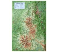 3DMAP - Pack Carte 3D Le Parc Naturel Régional des Volcans d'Auvergne + Cadre 43x63 cm - Carte 3D
