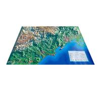 3DMAP - Pack Carte 3D L'hérault + Cadre 43x63 cm - Carte 3D